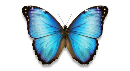 Obraz premium Vibrant Blue Morpho Butterfly with Intricate Wing Patterns