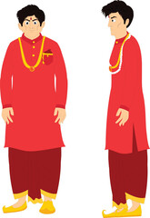 Indian Rich Village Old Man various poses