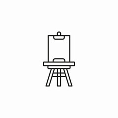 art easel stand icon sign vector