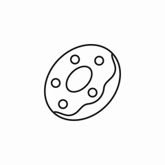 glazed sprinkle donut icon sign vector