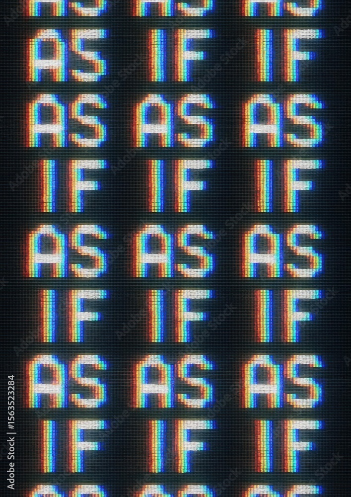 Poster retro digital text pattern