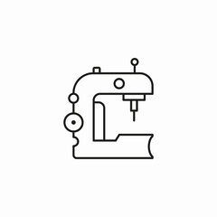 industrial sewing machine icon sign vector
