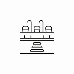 metro subway platform icon sign vector