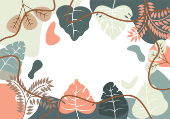 Beautiful Hand Drawn Floral with White Background