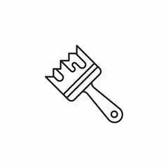 paint brush wet icon sign vector