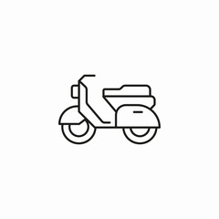 Obraz premium scooter motorcycle transport icon sign vector