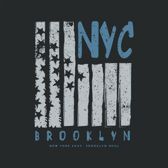 New york Brooklyn stylish t-shirt and apparel abstract design. Vector print, typography, poster