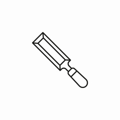woodworking chisel tool icon sign vector