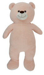Orange full body standing teddy bear cut out isolated transparent background