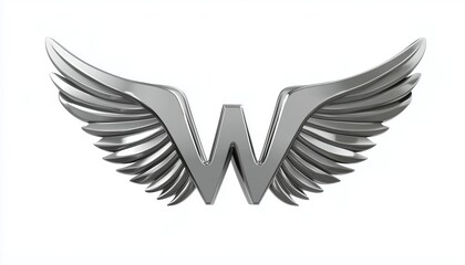 Obraz premium Initial Letter B With Angel Wings Or Eagle, Falcon, Hawk Bird Wing Logo: A Emblem Of Flight And Grace.