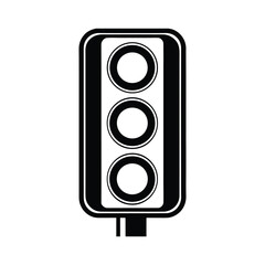 A vector illustration of a black audio speaker, isolated on white, perfect for sound and music equipment designs traffic light road sign silhouette vector icon illustration on white background