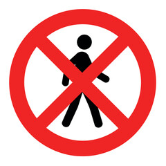 do not walk here sign