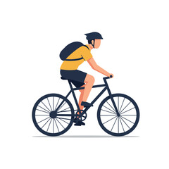 cyclist on a white background