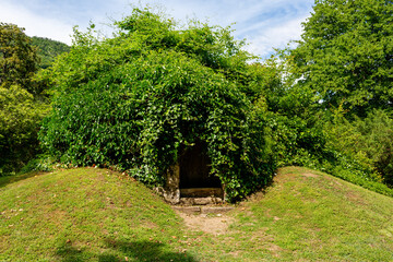 la Grotta Delle Eremita. Hermits cave, an artificial alcove in middle of a beautiful lawn, suitable...