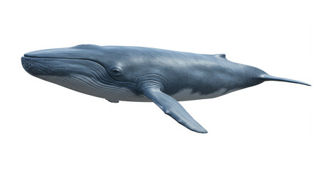 Fototapeta premium Whale profile isolated background