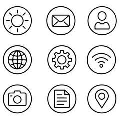 set of icons Silhouette 