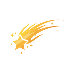 golden star on a white background