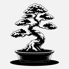 Bonsai Tree Silhouette 