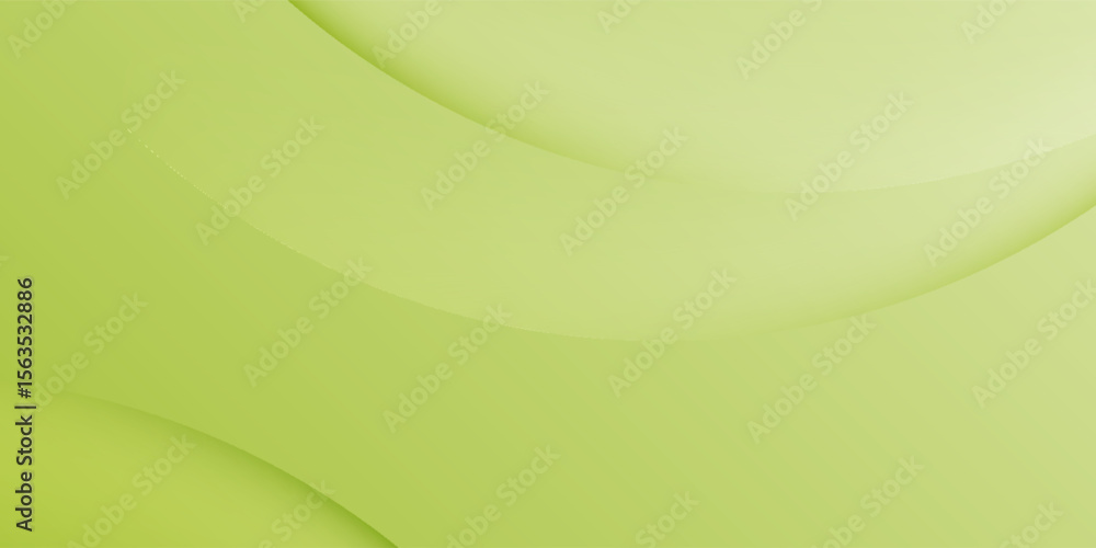 Poster abstract green gradient background with smooth curved shapes and soft lighting, modern and minimal d