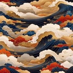 seamless pattern with clouds