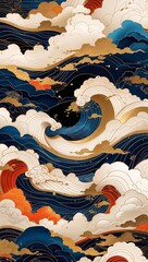 abstract background with waves