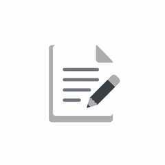 document file with pencil icon vector illustration