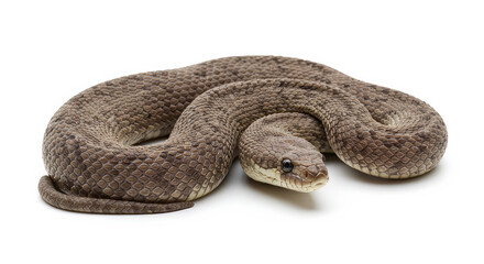 Gray spotted snake isolated studio shot