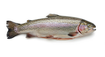 Fototapeta premium Rainbow trout whole fish isolated on white