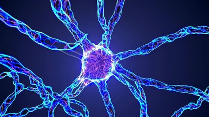 Pulsating neural network: dynamic animation of electric impulses in synaptic connections - Powered by Adobe