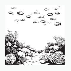 coral reef with fish © noer