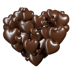 heart shaped chocolate candies