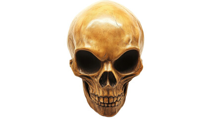 Obraz premium Exploring the mysteries of anatomy and history through the intricate details of a human skull displayed against a stark background on transparent background