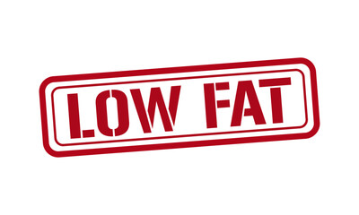 LOW FAT red stamp text vector, rubber stamp