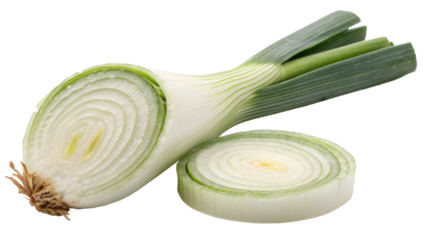 spring onion, isolated transparent background