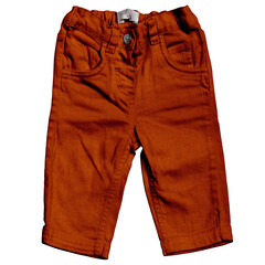 A modern Excellent Kid Jeans Mock Up In Maple Brown Color template, to form your work more faster.