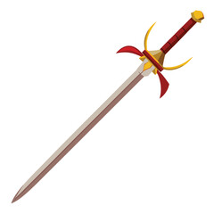 epee weapon isolated on white background