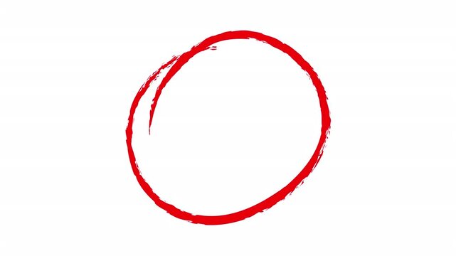 Red Hand Drawn Circle Highlight Animation. for highlighting or marking important elements. for emphasizing key points in presentations, tutorials, explainer videos, and YouTube content
