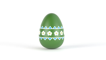Easter egg with green grass