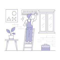 Air Conditioner Repair Service Vector