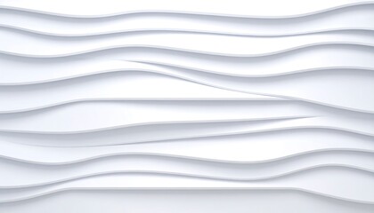 Abstract white wavy lines create a textured, undulating, and minimalist design.