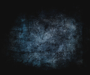 Dark blue grunge scratched background, distressed horror texture perfect for your design