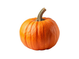 Obraz premium Single ripe orange pumpkin isolated on black background, Isolated On Transparent Background, Png Cut Out