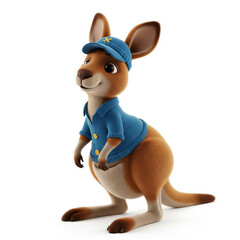 3d rendered illustration of a kangaroo