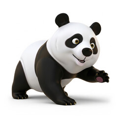 panda with bamboo
