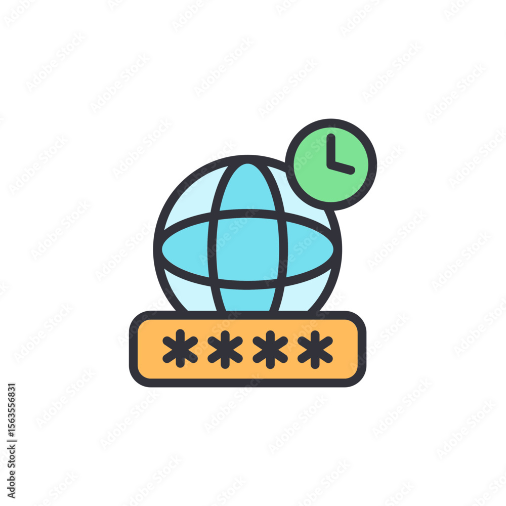 Poster time limited worldwide access through password encrypted connection