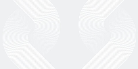 White glowing geometric lines on gray background. Modern shiny blue circle abstract