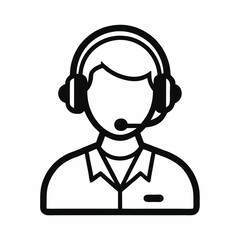 customer service representative, support agent or call center vector