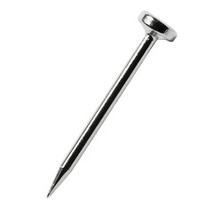 metal nails on transparent background 