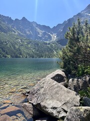 lake and mountains