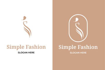abstract Fashion logo design simple concept